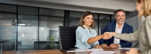 woman in business handshake